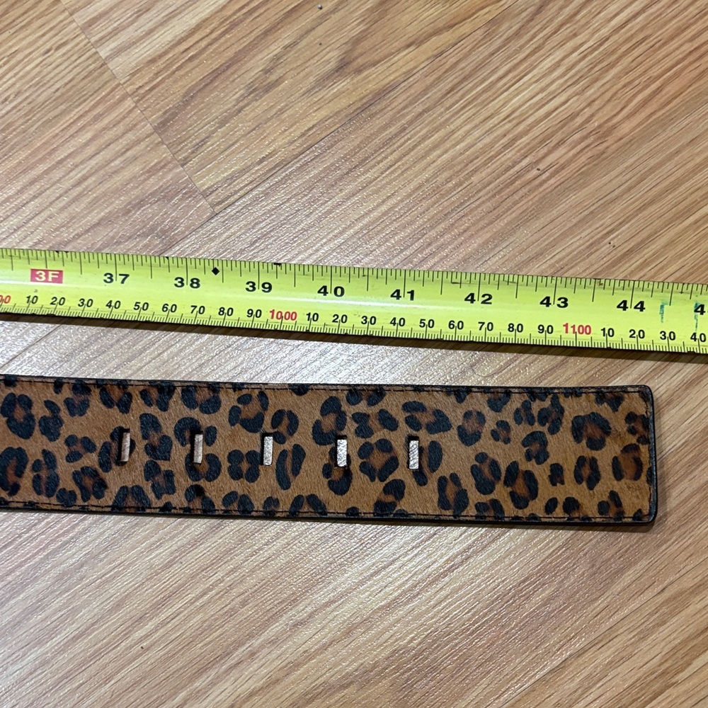 Chico's Black and Brown Leopard Print Belt, size large - Picture 3 of 3